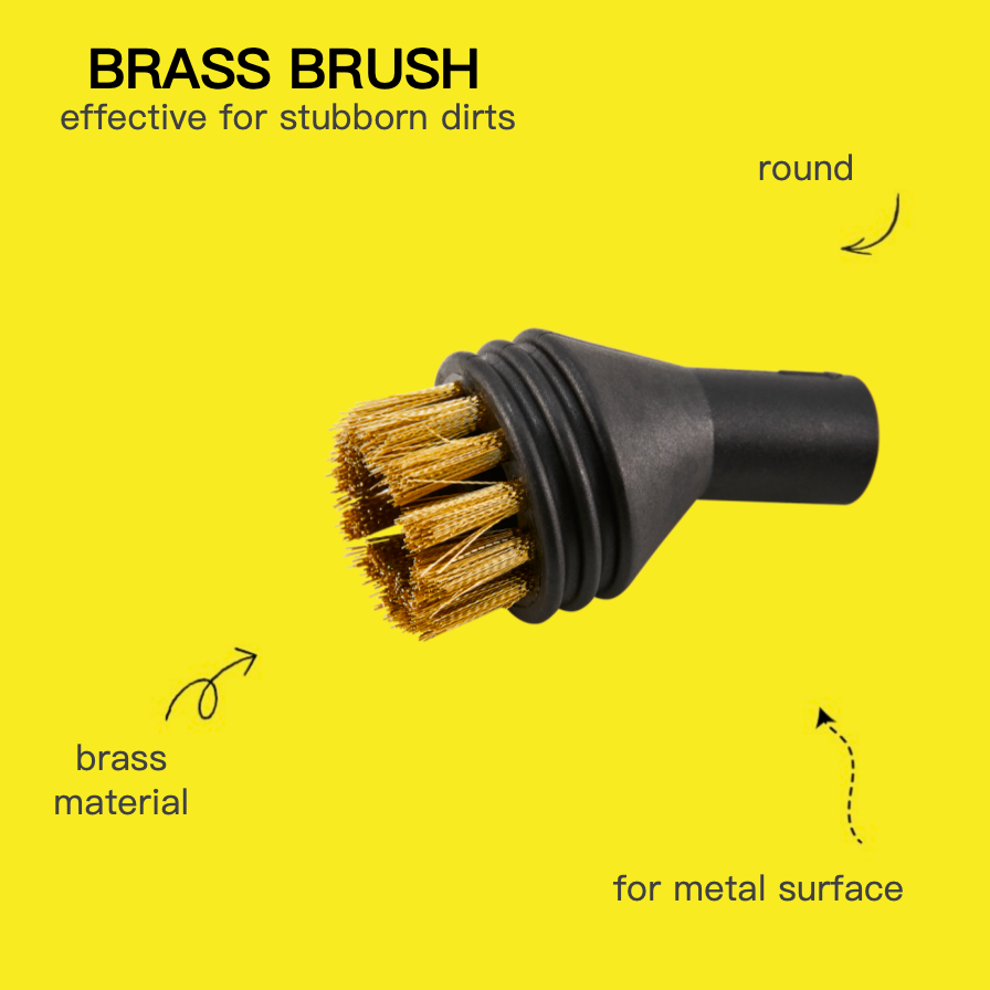 Steambot 6 accessories for steam cleaner, mop pad, brass brush,nylon brush,microfiber bonnet for multipurpose uses